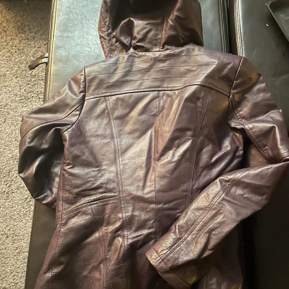 Danier Dark Purple/Maroon Leather Jacket - Picture 4 of 4